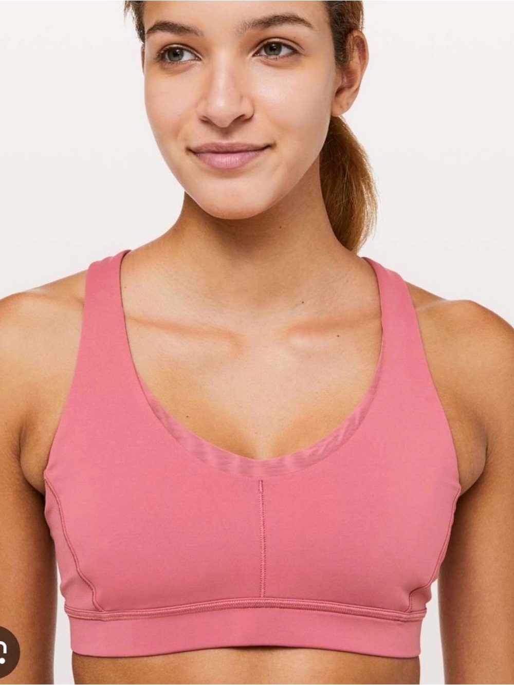 Lululemon Pink/Rose Cross Back Sports Bra Size 6
